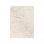 Kreem pestav k&auml;sitsi kootud puuvillane laste vaip 140x200 cm Clouds - Lorena Canals