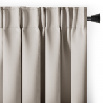Beež pimendav termokardin 140x270 cm Pleat - Restilo