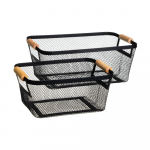 Traadist metallkorvid 2tk komplektis 33x21x14 cm - Casa Selecci&oacute;n