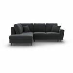 Tumehall sametist panipaigaga nurgadiivanvoodi (vasak nurk/"L"-kujuline) Kyoto - Cosmopolitan Design