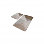 Hallikaspruunid sametist vannitoamatid 2tk komplektis 60x100 cm - Mila Home