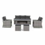 Hall kunstlikust rotangist aiam&ouml;&ouml;bli komplekt 6-le Ariel - Bizzotto