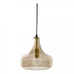 Pruun rippvalgusti klaasist varjuga &oslash; 25,5 cm Yuser - Bloomingville