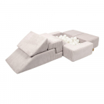 Kreem velvetist-vahtplastist m&auml;nguv&auml;ljak 100x35x40 cm Montessori - Meowbaby