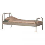 Beež metallist &uuml;heinimesevoodi koos voodip&otilde;hjaga 90x200 cm Mata - WOOOD