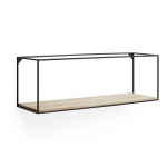 Must kuusepuidust riiul 90 cm Elisha - Kave Home