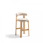 Beež saarepuidust baaritool (istme k&otilde;rgus 75 cm) Granite - Kave Home