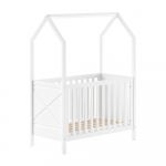 Valge m&auml;nnipuidust reguleeritava k&otilde;rgusega v&otilde;revoodi 60x120 cm Scott - Vipack