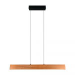 Naturaalse v&auml;rvi LED-rippvalgusti puidust varjuga Edgewood - Trio