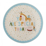 Helesinine/kreem kivikeraamikast laste taldrik &oslash; 16 cm Celebrate - Bloomingville Mini