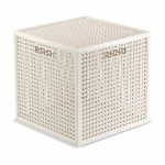 Kreemjas s&auml;ilituskarp kaanega, valmistatud taaskasutatud plastist 28x28x28 cm Kaya Cube - Curver