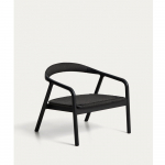 Must puidust/polsterdamata tugitool Derile - Kave Home