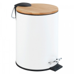 Valge pedaaliga pr&uuml;gikast Bambus, 3 l Tortona - Wenko