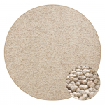 Helepruun &uuml;mmargune vaip &oslash; 133 cm Wolly &ndash; BT Carpet
