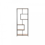 Must/loomulik tammepuust raamaturiiul 77x185 cm Seaford - Actona