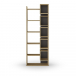 Raamaturiiul tammedekooriga must-puiduv&auml;rvi 60x168,5 cm Eladi - Marckeric