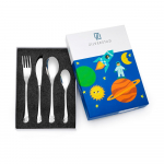 Roostevabast terasest laste s&ouml;&ouml;giriistad h&otilde;bedased 4 tk Space - Zilverstad