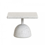 Valge terrazzo diivanilaud 48x48 cm Saura - Kave Home