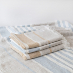 Sinine linane rannatekk 140x170 cm Allure Stripe - Linen Tales