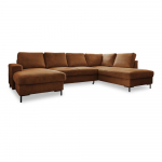 Pruun velvetist diivanvoodi (paremas nurgas) Lofty Lilly - Miuform