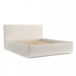 Kreem polsterdatud kaheinimesevoodi koos voodip&otilde;hja ja panipaigaga 180x200cm Lounge L - Maison de R&ecirc;ve