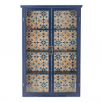 Sinine vitriin kuusepuidust 81x122x22 cm Hazem - Bloomingville