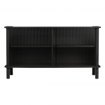 Must tammepuidust l&uuml;kandustega vitriinkapp 135x73,5x48 cm Italic - UMAGE