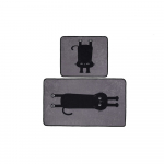 Mustad-hallid vannitoamatid 2tk komplektis 60x100 cm Comfort - Foutastic