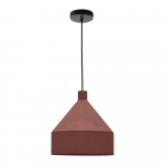 Terrakottapunane rippvalgusti metallist varjuga &oslash; 30 cm Peralta - Kave Home