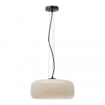 Hallikasbeež LED-rippvalgusti klaasist varjuga &oslash; 38 cm Reig - Kave Home