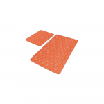 Terrakottapunased sametist vannitoamatid 2tk komplektis 60x100 cm - Mila Home