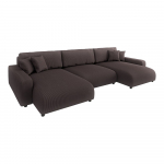 Pruun velvetist panipaigaga nurgadiivanvoodi Sara - Ropez