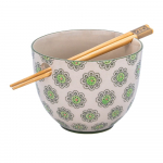 Roheline/hall kivikeraamikast kauss 450 ml Geometric - Sass & Belle