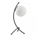 Must/valge lauavalgusti klaasist varjuga (k&otilde;rgus 43 cm) - Opviq lights