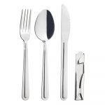 4-osaline h&otilde;bedane roostevabast terasest s&ouml;&ouml;giriistade komplekt KEMP - Orion