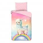 Roosa puuvillane laste voodipesu &uuml;heinimesevoodile 140x200 cm Chico - Good Morning