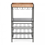 Must metallist veinikapp, pudelite arv 15, 48,5x84,5x34 cm Isaac - Yes Everyday