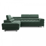 Roheline buklee-kangast lahtik&auml;iv/sahtliga nurgadiivan (vasak nurk/L-kujuline) Ferucce &ndash; ELTAP