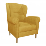 Kollane tugitool tiivakujuliste &auml;&auml;rtega Swan &ndash; Ropez