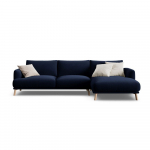 Tumesinine sametist nurgadiivan (parem nurk) Naomi - Micadoni