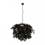 Must metallist ripplamp plastmassist varjuga, &oslash; 70 cm Leavy - Reality