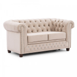 Beež sametist diivanvoodi 148 cm York Blik - Ropez