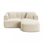 Beež sametist nurgadiivan (parem nurk) Campi - Cosmopolitan Design