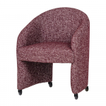 Burgundiapunane polsterdatud kontoritool Cordo - WOOOD