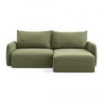 Roheline sametist panipaigaga nurgadiivanvoodi (parem nurk) Kalena - Makamii