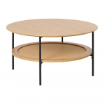&Uuml;mmargune kohvilaud tammepuust naturaalses v&auml;rvitoonis, l&auml;bim&otilde;&otilde;duga 80 cm Pensacola - Unique Furniture
