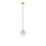 Valge/kuldne klaasist ripplamp &oslash; 20 cm Vita - Nova Luce