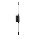 Must metallist LED-seinalamp painduva konstruktsiooniga Raccio - Nova Luce