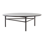 Must metallist &uuml;mmargune kohvilaud &oslash; 100 cm Valley - Jotex
