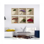 6 kleebise komplekt 3D efektiga Home - Ambiance